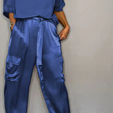 AMELIA | Stylish Two-Piece Blouse and Cargo Pants Set