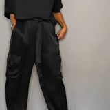 AMELIA | Stylish Two-Piece Blouse and Cargo Pants Set
