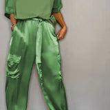 AMELIA | Stylish Two-Piece Blouse and Cargo Pants Set