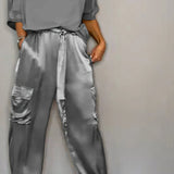 AMELIA | Stylish Two-Piece Blouse and Cargo Pants Set