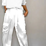AMELIA | Stylish Two-Piece Blouse and Cargo Pants Set